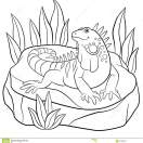 :41 Iguana Coloring Page Image Inspirations Coloring Pages Iguana Page Image Inspirations Cute Sits On The Rock Stock Vector Isa Free