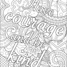 :42 Staggering Positive Coloring Pages Coloring Pages Positive Staggering Have Courage And Kind Inspiring Quotes Adult For Kids Freentable